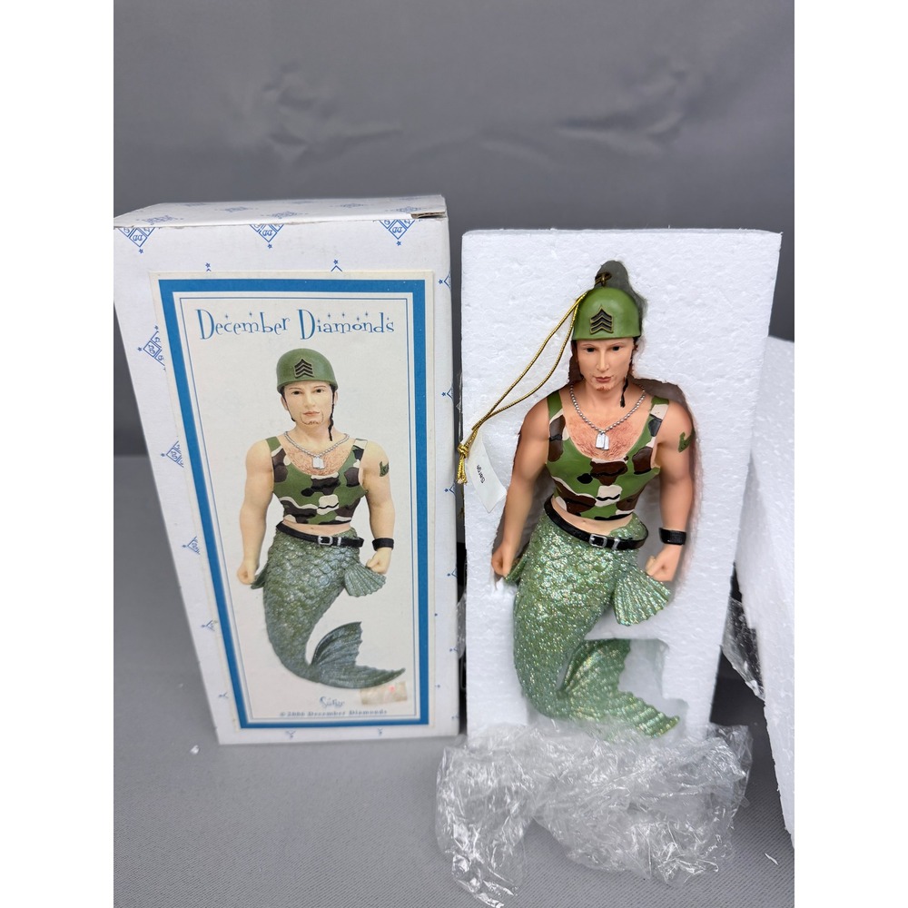 December Diamonds Sarge Merman Military Christmas Ornament 2006 Boxed 55-90318
